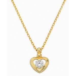 Chain with 10kt gold pendant interchangeable and reversable, AR80-4P